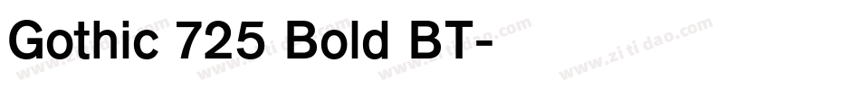 Gothic 725 Bold BT字体转换